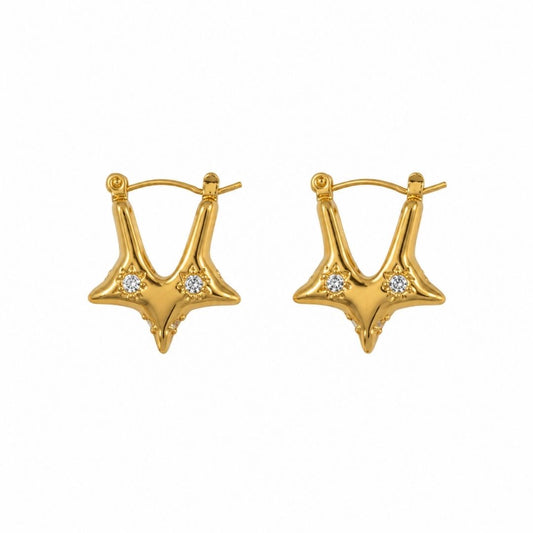 Nova Point Hoop Earrings