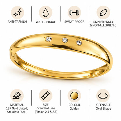 Zirconia Bangle Bracelet