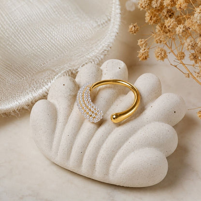 Seraphine Pearl Adjustable Cuff Ring