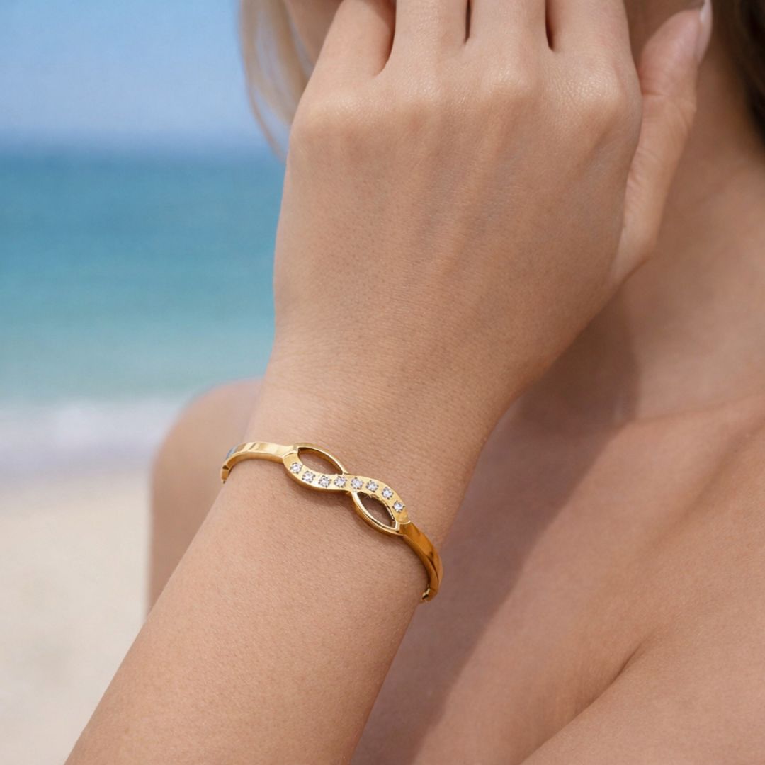 Studded Infinity Bracelet