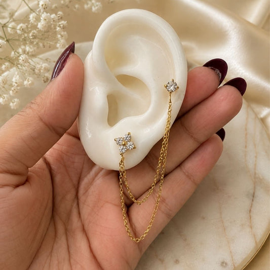 Cascade Bloom Chain Earring