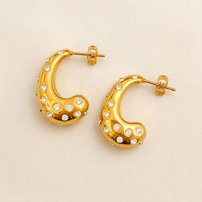 Kehkashan Dome Hoop Earrings