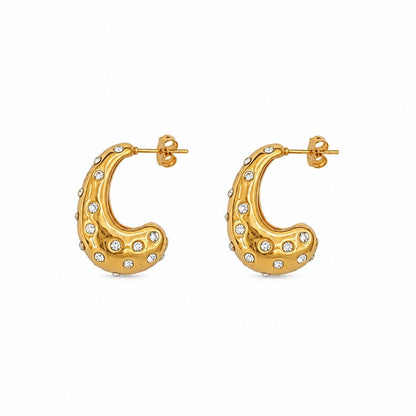 Kehkashan Dome Hoop Earrings