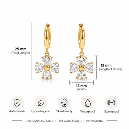 Studded Clover Earrings