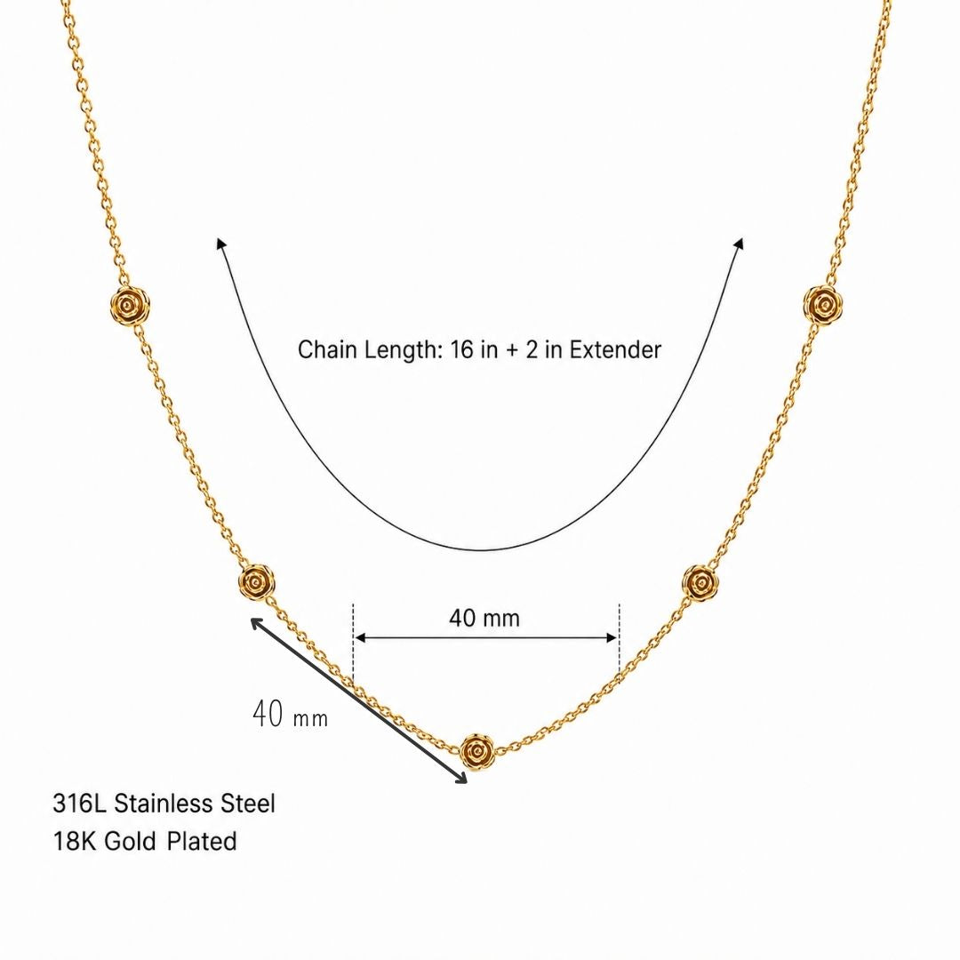 Rosette Trail Necklace