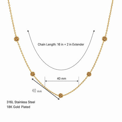 Rosette Trail Necklace