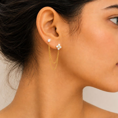 Cascade Bloom Chain Earring