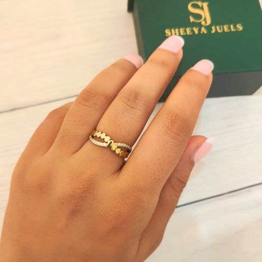 Asymmetric Hearts RIng