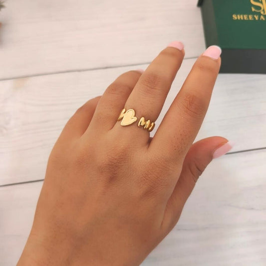 Asymmetric Hearts Ring