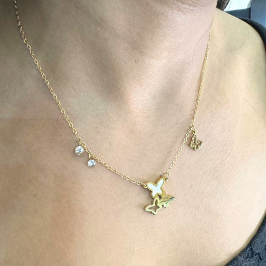 Butterflies Charms Necklace (NL6023)