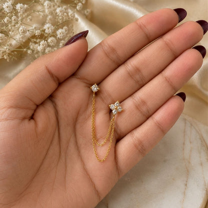 Cascade Bloom Chain Earring