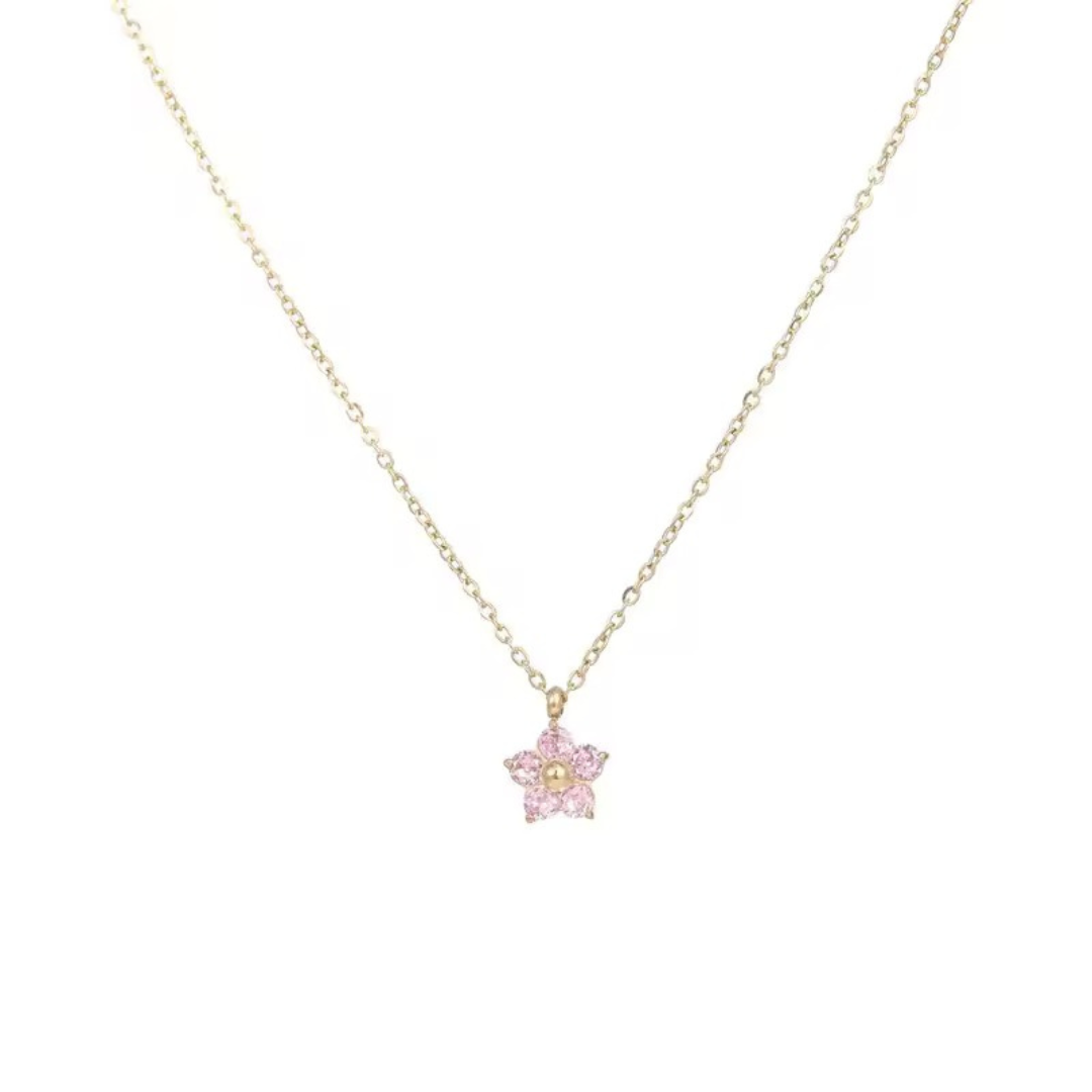 Dazzling Daisy Pink Necklace