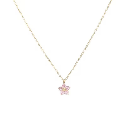 Dazzling Daisy Pink Necklace