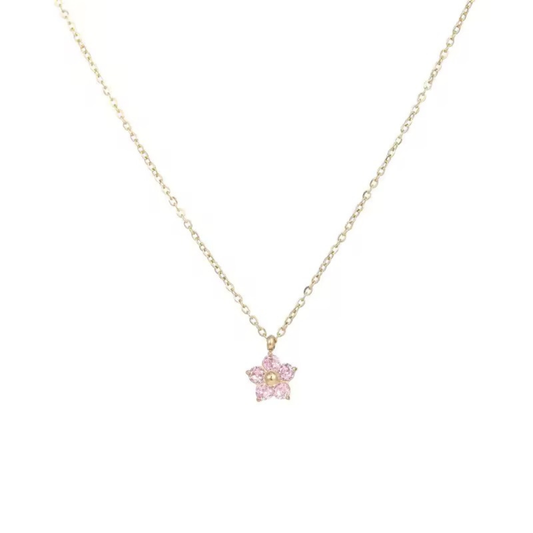 Dazzling Daisy Pink Necklace