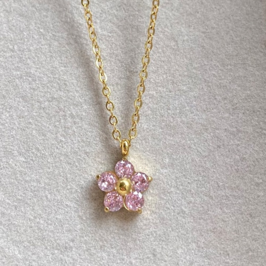 Dazzling Daisy Pink Necklace