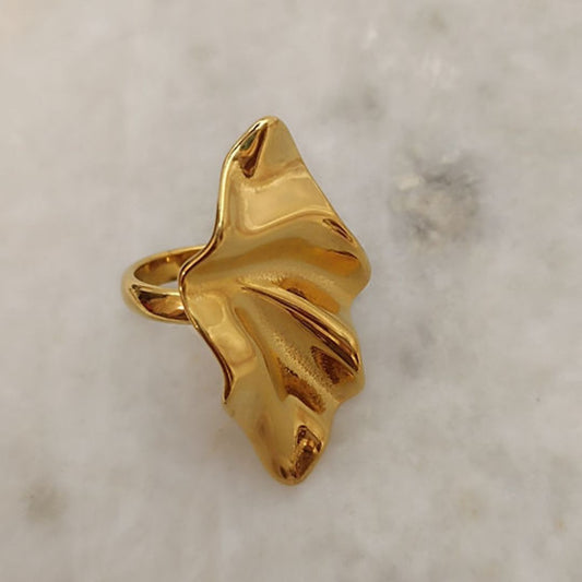 Golden Petal Ring