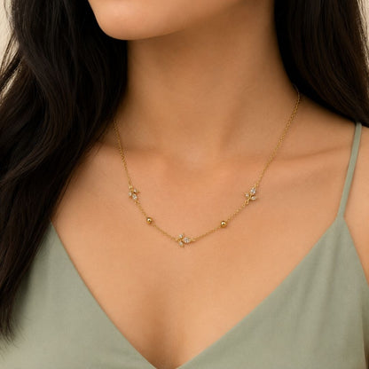 Bahaar Leaf Station Necklace
