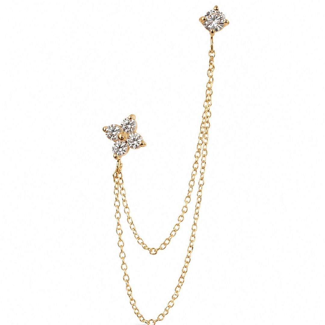 Cascade Bloom Chain Earring