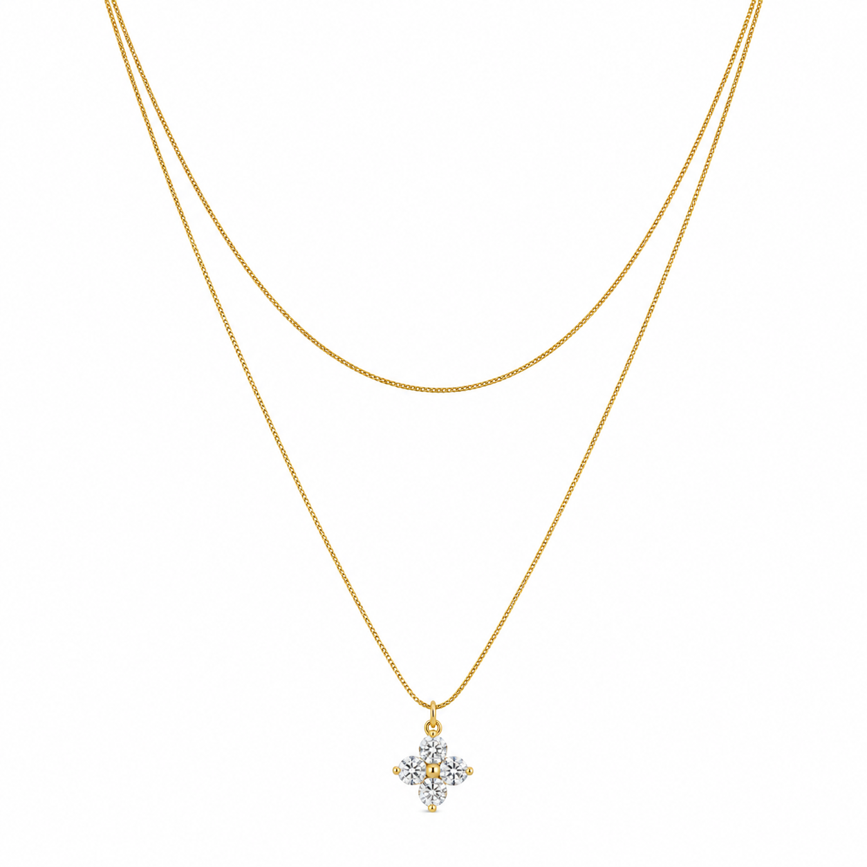 Celeste Clover Layered Necklace