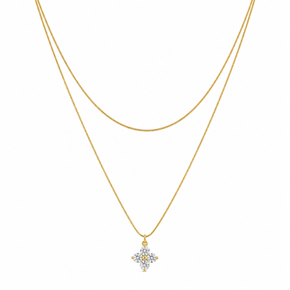 Celeste Clover Layered Necklace