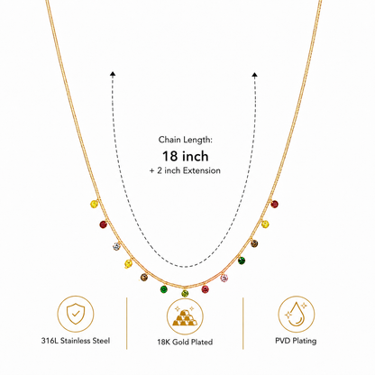 Confetti Drop Necklace