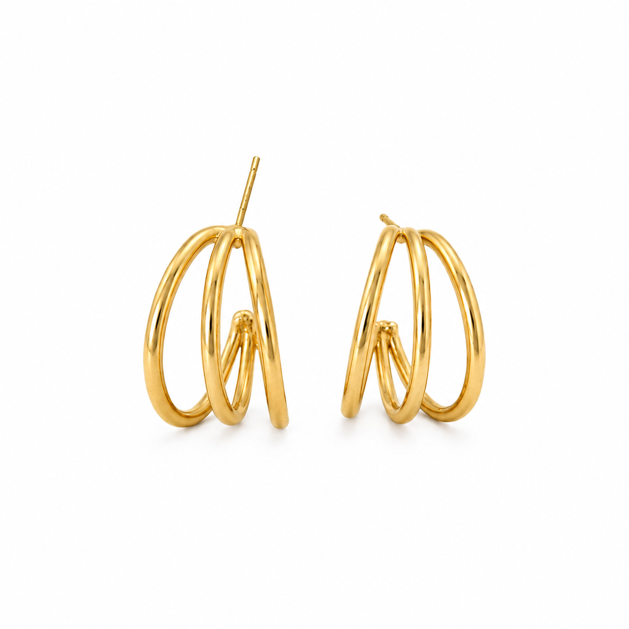 Triple Arc Hoop Earrings