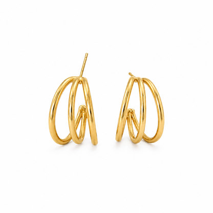 Triple Arc Hoop Earrings