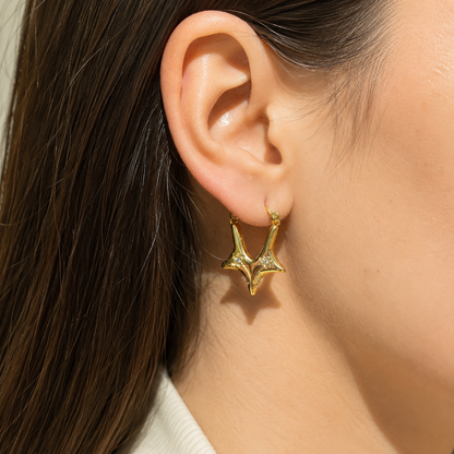 Nova Point Hoop Earrings