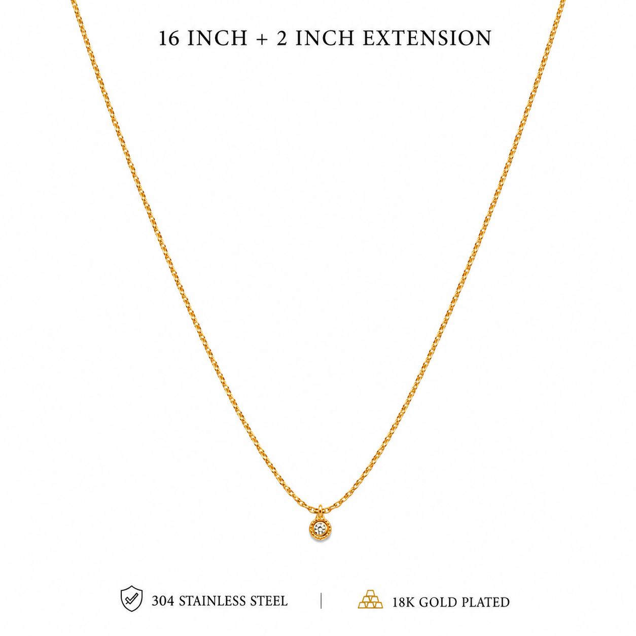 Thea Solitaire Necklace