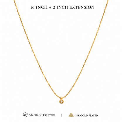 Thea Solitaire Necklace