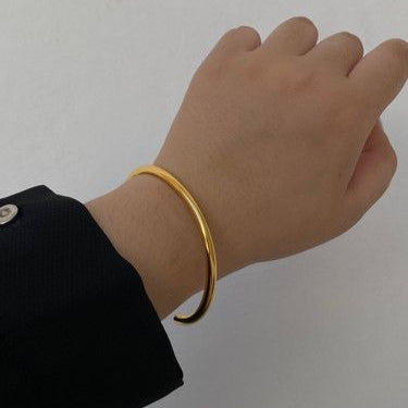 Solid Gold-Tone Coil Bracelet