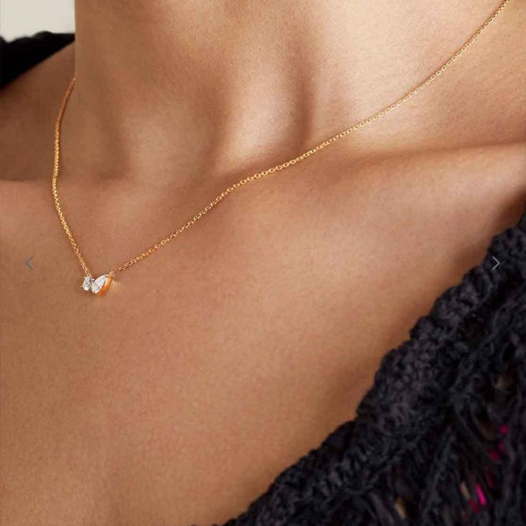 Double Stone Necklace