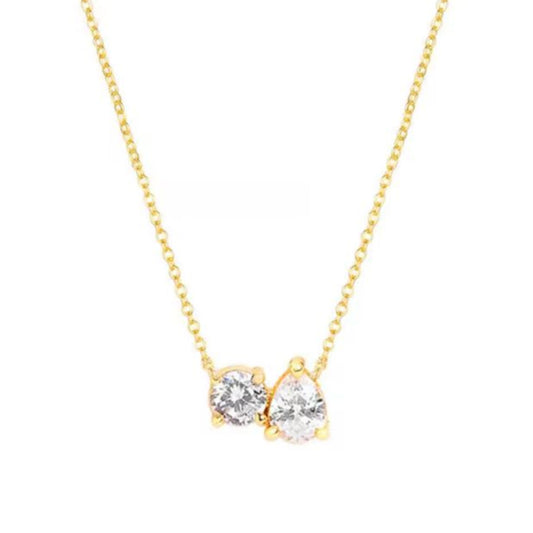 Double Stone Necklace