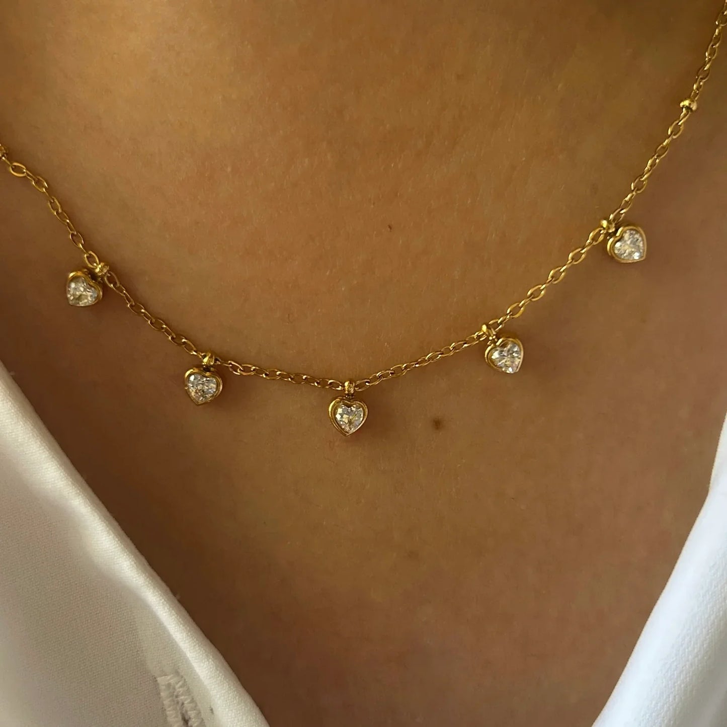 Valentina Mini Hearts Necklace