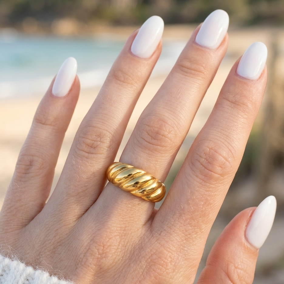 Croissant Dome Ring