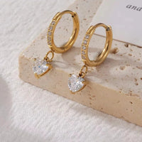 Heart Blink Hoops Earrings