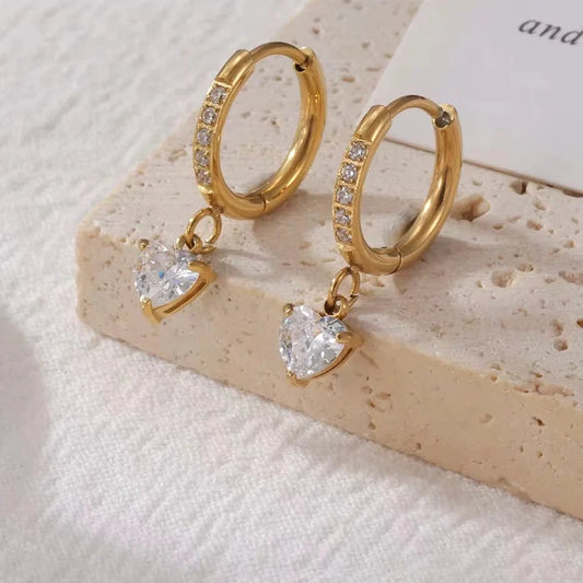 Heart Blink Hoops Earrings