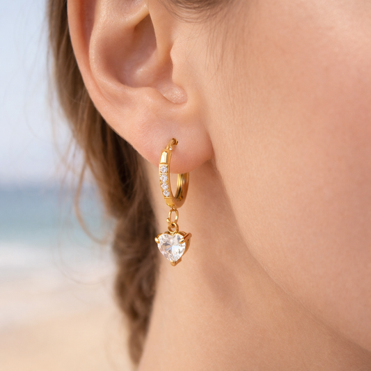 Heart Blink Hoops Earrings