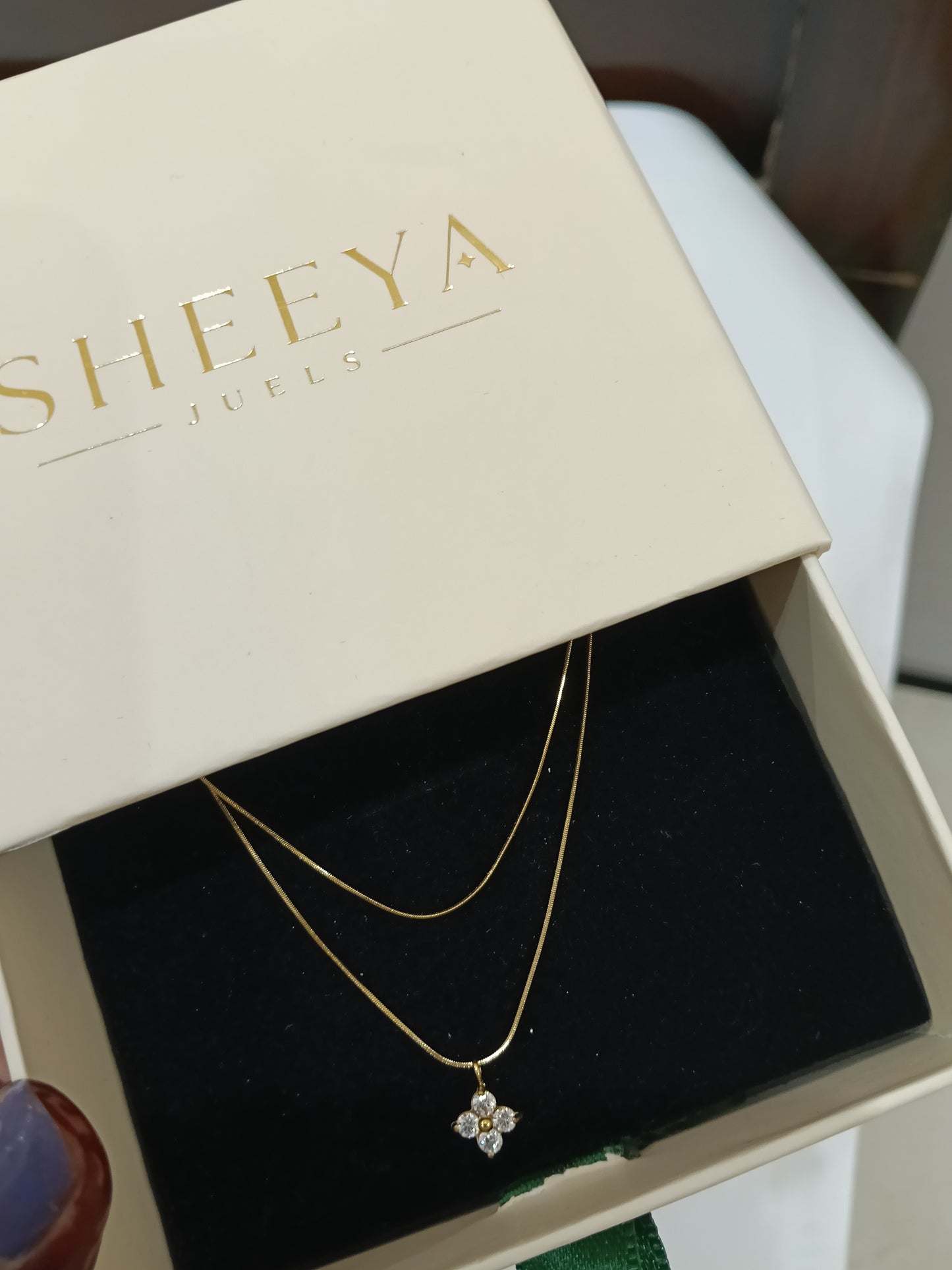 Celeste Clover Layered Necklace