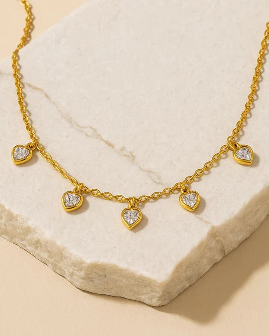 Valentina Mini Hearts Necklace