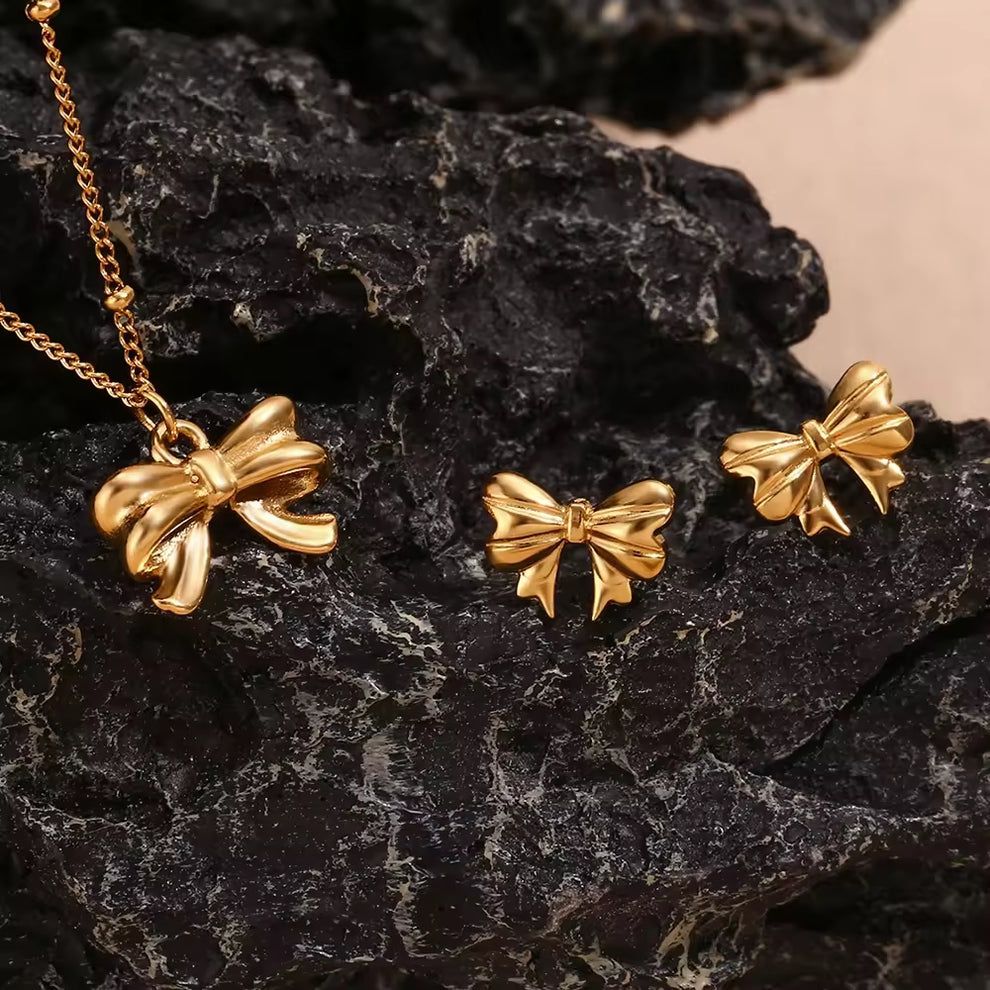 Little Bow Necklace Set