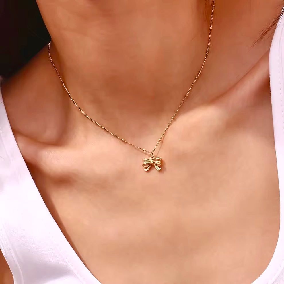 Little Bow Necklace Set