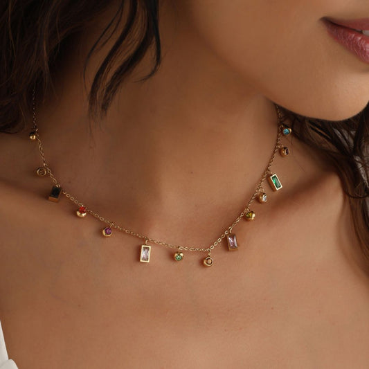 Golden Dusk Multicolour Necklace