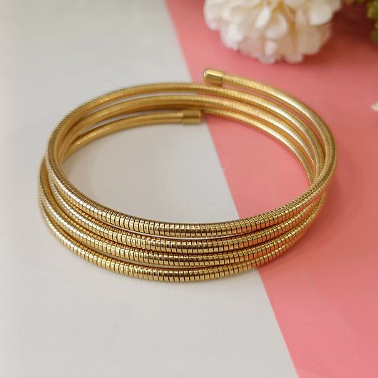 Gold Spiral Bracelet
