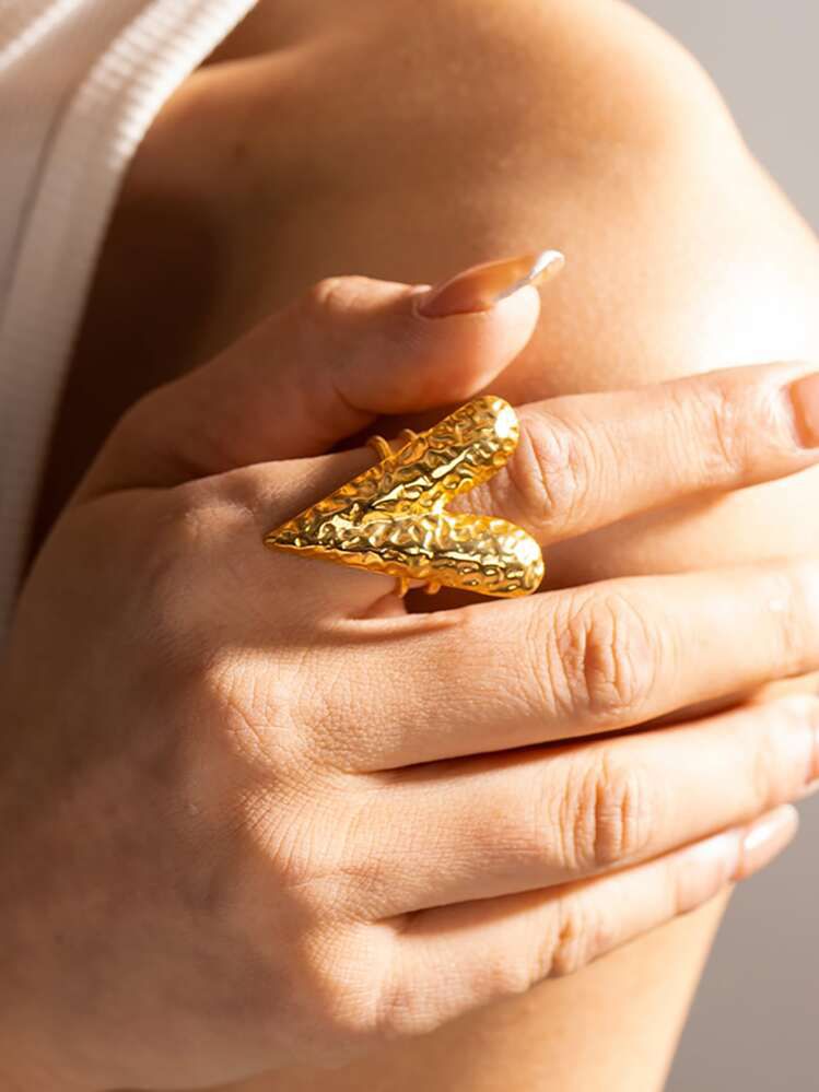 Big Bold Heart Adjustable Anti-tarnish Ring (RG259)