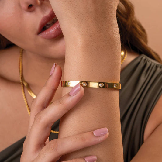 Jaha Golden Crystal Bracelets