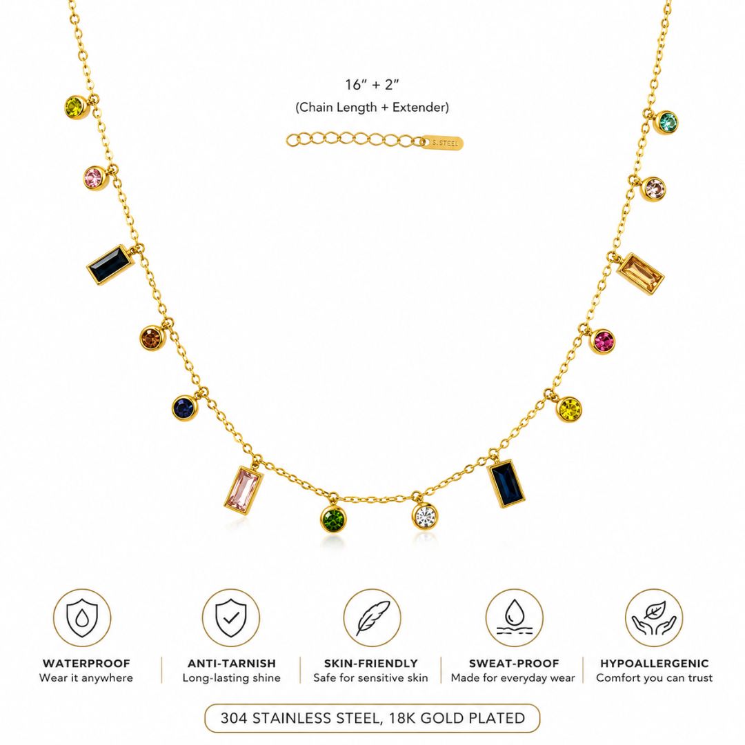 Golden Dusk Multicolour Necklace