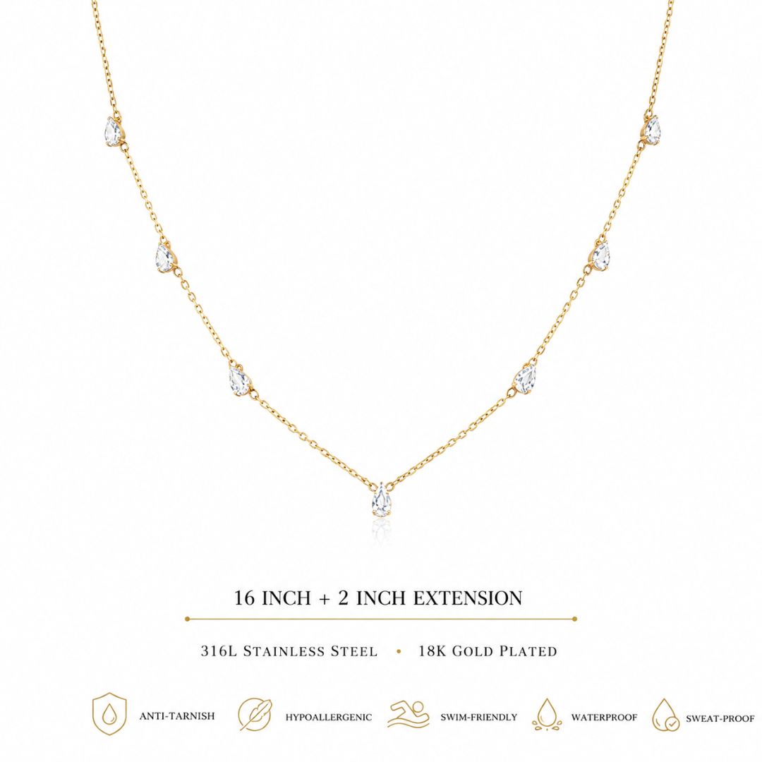 Raindrop Choker Necklace