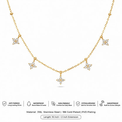 Golden Flutter Necklace