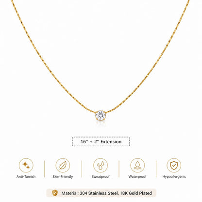 Avya Solitaire Necklace